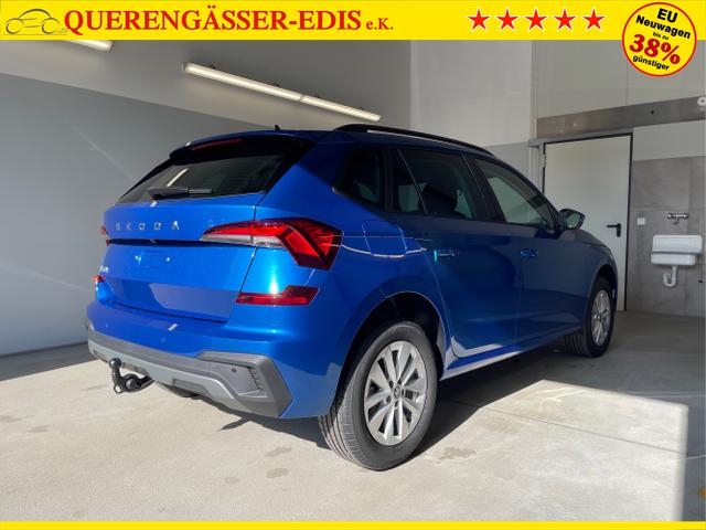 Skoda / KAMIQ / Blau / / / 115PS DSG Matrix+AHK+Kamera+PDC vor+hi+Kessy+Sitzheizung+GVL