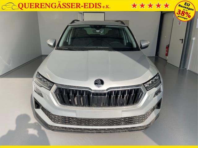 Skoda / Karoq / Silber / / / 150PS DSG AHK+Kamera+ACC+Kessy+Kamera+ParkPilot vo+hi+App