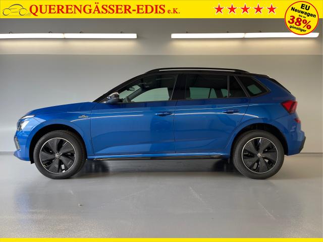 Skoda / KAMIQ / Blau / / / 115PS DSG AHK+Navi+Matrix+GV5+Pano+Kessy+Kamera+Alu17+Sitzheiz