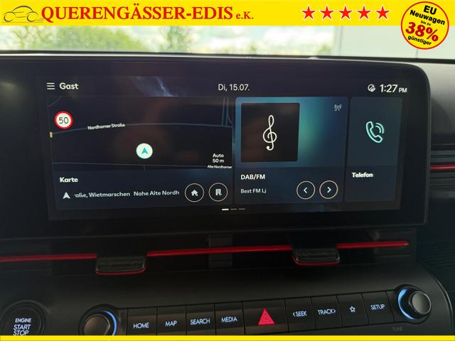 Hyundai KONA 1.6T-GDI 137 PS Prime N-Line DCT / NAVI 4x SHZ PDC vo. + hi. Kamera LED KEYLESS LM-Felgen 18 Zoll 
