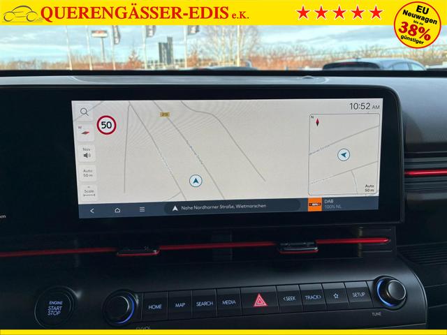 Hyundai KONA 1,6 T-GDI DCT N-Line / LED ACC Navi Klimaaut. Sitz + Lenkradheizung Alu 18" 