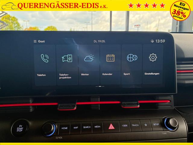 Hyundai KONA Elektro N-Line 64,8 kWh / Bose ACC PDC V&H + Kamera Keyless Sitz Lenkradheiz. LED Alu 19" 