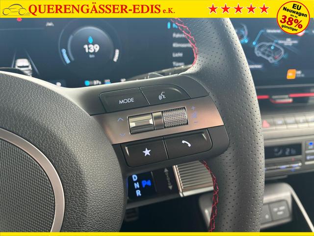 Hyundai KONA Elektro N-Line 64,8 kWh / Bose ACC PDC V&H + Kamera Keyless Sitz Lenkradheiz. LED Alu 19" 