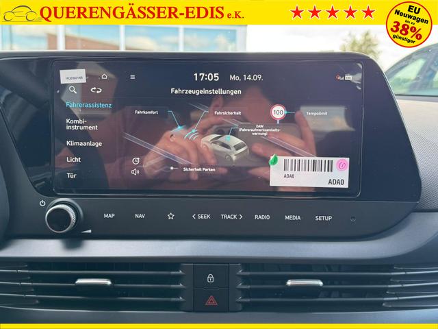 Hyundai i20 Style 1.0 T-GDI BLACK LINE / Navi Fernlichtassistent Spurhalteassistent ACC Kamera Sitz + Lenkradheizung LED Alu 16" 