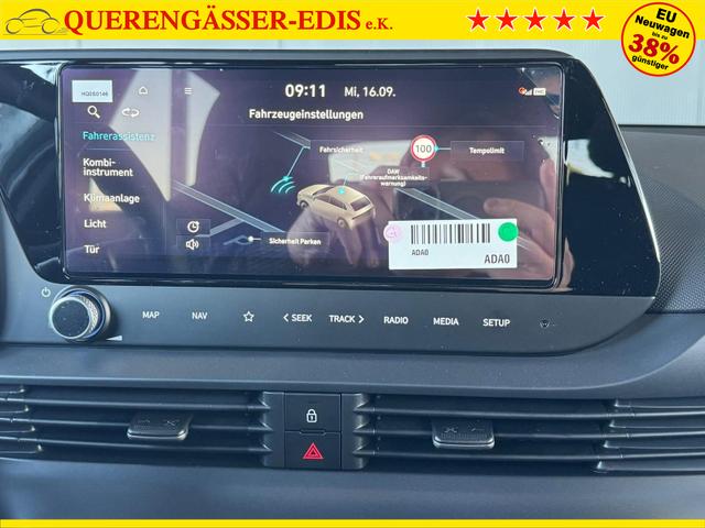 Hyundai i20 Smart 1.0 T-GDi 90PS 6MT Black Pack / Kamera Navi Fernlichtassistent Tempomat Sitz + Lenkradheizung Alu 16" 