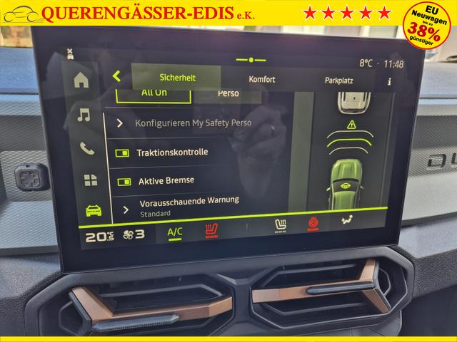 Dacia Duster Extreme Hybrid 140PS Automatik 1.6 SCE Lenkradheizung Sitzheizung elektr.Parkbremse Teil-Leder Klimaautomatik PDC Rückf.kamera Bluetooth Apple Carplay Android Auto 2xKeyless 17-LM 