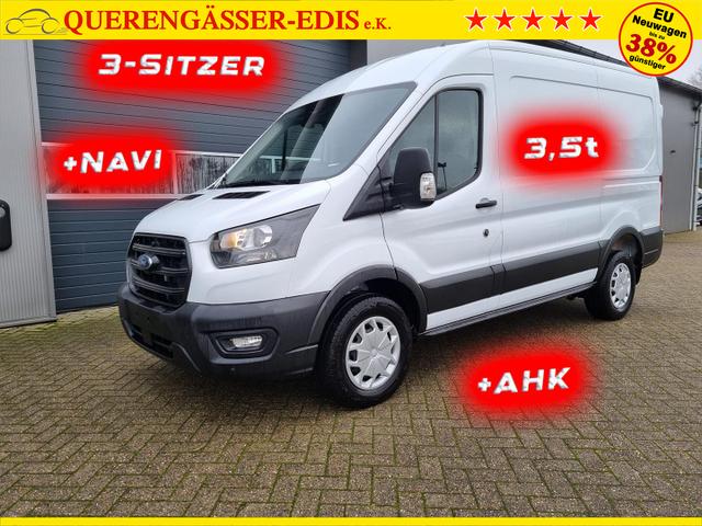 Ford Transit L2H2 2.0 TDCi 130PS Trend 3,5t 3-Sitzer AHK Klima Navi Bluetooth DAB Frontscheibe beheizb. PDC v+h Rückf.Kamera Tempomat 