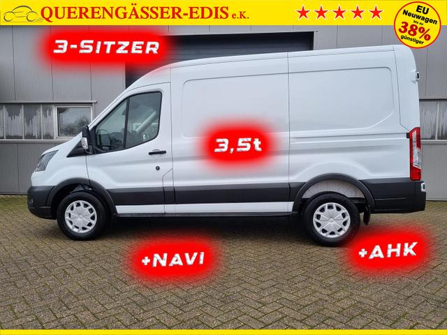 Ford Transit L2H2 2.0 TDCi 130PS Trend 3,5t 3-Sitzer AHK Klima Navi Bluetooth DAB Frontscheibe beheizb. PDC v+h Rückf.Kamera Tempomat 