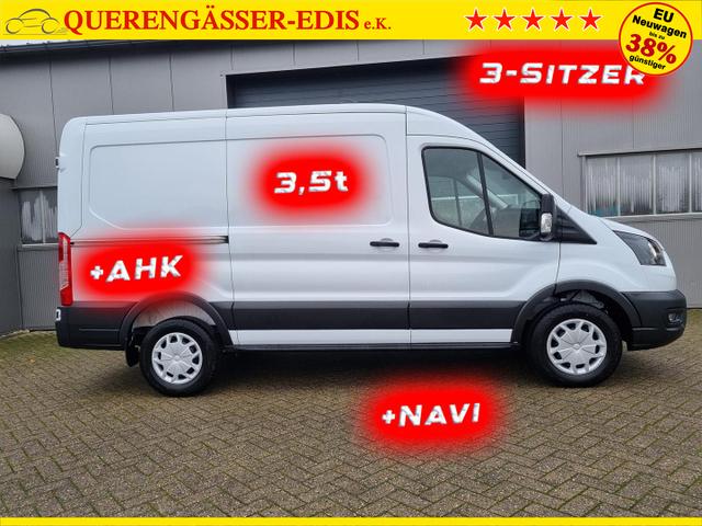 Ford Transit L2H2 2.0 TDCi 130PS Trend 3,5t 3-Sitzer AHK Klima Navi Bluetooth DAB Frontscheibe beheizb. PDC v+h Rückf.Kamera Tempomat 