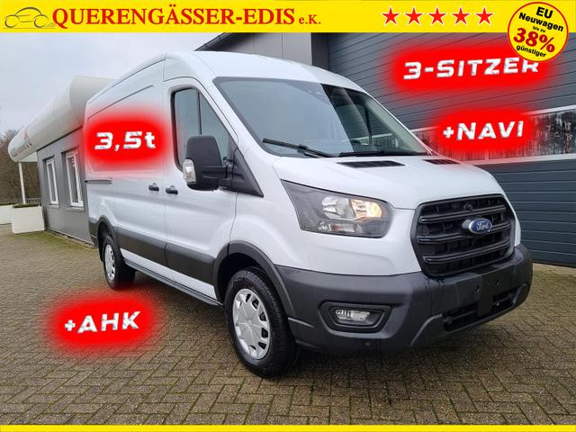 Ford Transit L2H2 2.0 TDCi 130PS Trend 3,5t 3-Sitzer AHK Klima Navi Bluetooth DAB Frontscheibe beheizb. PDC v+h Rückf.Kamera Tempomat 