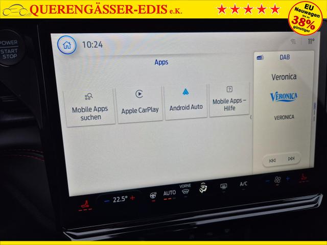 Ford Puma ST-Line X 1.0 EcoBoost Hybrid 125PS NEUES MODELL 360°Kamera AbstandsTempomat el.Heckklappe Premium Leder (Sensico) B+O-Sound Klimaautomatik Sitzheizung Lenkradheizung Frontscheibe beheizb. Ford-Navi SYNC4 Bluetooth Apple CarPlay Android Auto PDC v+ 
