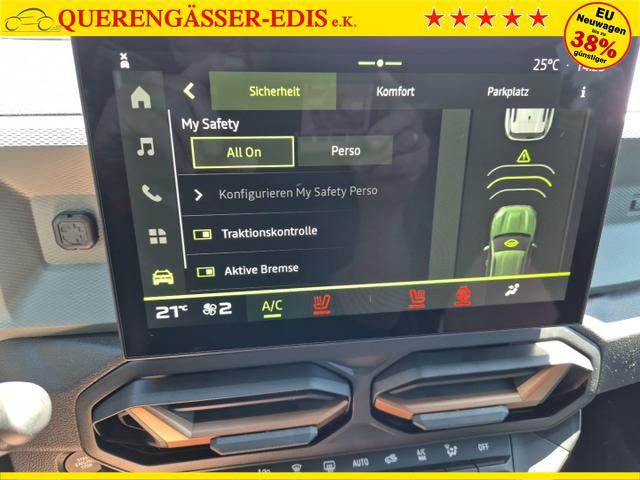 Dacia Duster Extreme Hybrid 140PS Automatik 1.6 SCE Lenkradheizung Sitzheizung 4x Kamera Teil-Leder Klimaautomatik Bluetooth Apple Carplay Android Auto PDC v+h 2xKeyless 17-LM 