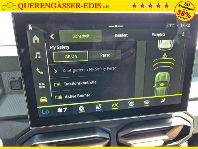 Dacia Duster Extreme Hybrid 140PS Automatik 1.6 SCE Lenkradheizung Sitzheizung 4x Kamera elektr.Parkbremse Teil-Leder Klimaautomatik Frontscheibe beh. Bluetooth Apple Carplay Android Auto PDC v+h 2xKeyless 18-LM 