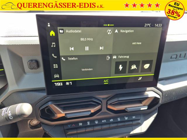 Dacia Duster Extreme Hybrid 140PS Automatik 1.6 SCE 4x Kamera elektr.Parkbremse Teil-Leder Klimaautomatik Bluetooth Apple Carplay Android Auto PDC v+h 2xKeyless 18"LM 