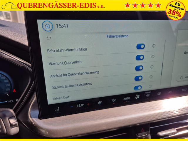 Ford Kuga Titanium 243PS PHEV Automatik schwenkb. AHK Sitzheizung v+h Lenkradheizung Frontscheibe beheizb. LED-Scheinwerfer Klimaautomatik Ford-Navi SYNC4 Apple CarPlay Android Auto Touchscreen Bluetooth PDC 4xKamera 2xKeyless 17"LM vollelektr. Reichweite 