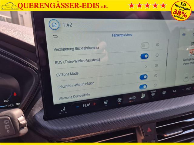 Ford Kuga ST-Line X 243PS PHEV Automatik Matrix-LED elektr. PanoDach schwenkb. AHK Head-Up-Display Sitzheizung v+h Lenkradheizung Frontscheibe beheizb. Navi SYNC4 Apple CarPlay Android Auto Touchscreen PDC 4xKamera 2xKeyless B+O Sound 19"LM vollelektr. Re 