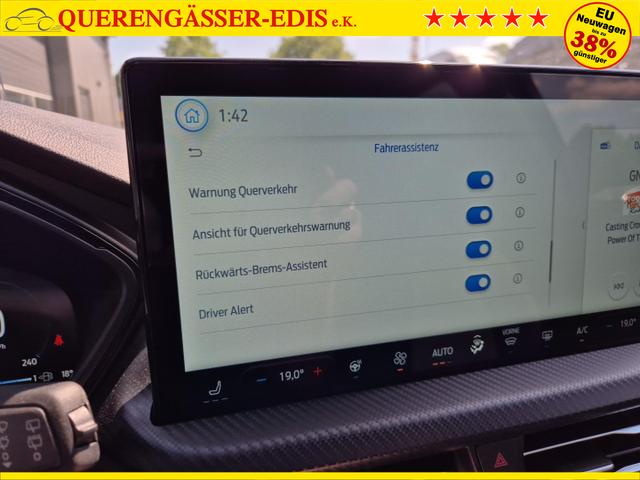 Ford Kuga ST-Line X 243PS PHEV Automatik Matrix-LED elektr. PanoDach schwenkb. AHK Head-Up-Display Sitzheizung v+h Lenkradheizung Frontscheibe beheizb. Navi SYNC4 Apple CarPlay Android Auto Touchscreen PDC 4xKamera 2xKeyless B+O Sound 19"LM vollelektr. Re 