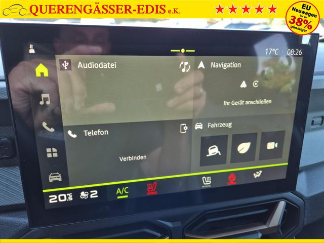 Dacia Duster Extreme 4x4 130PS 1.2 TCe 4x Kamera Lenkradheizung Sitzheizung Klimaautomatik Teil-Leder Bluetooth Apple Carplay Android Auto PDC v+h 2xKeyless 17-LM Ganzj.Reifen 