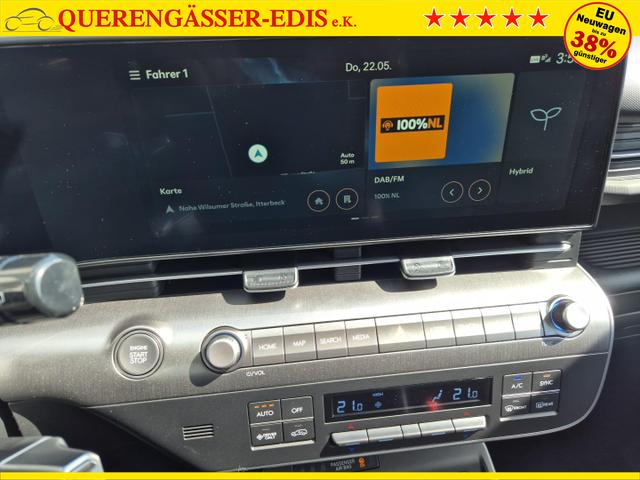 Hyundai KONA Select 1.6 GDI 129PS Hybrid Automatik MY2025 Voll-LED Klimaautomatik Navi Rückf.Kamera PDC v+h 12,3"-Touchscreen DAB+ Apple CarPlay Android Auto Tempomat 16-LM 