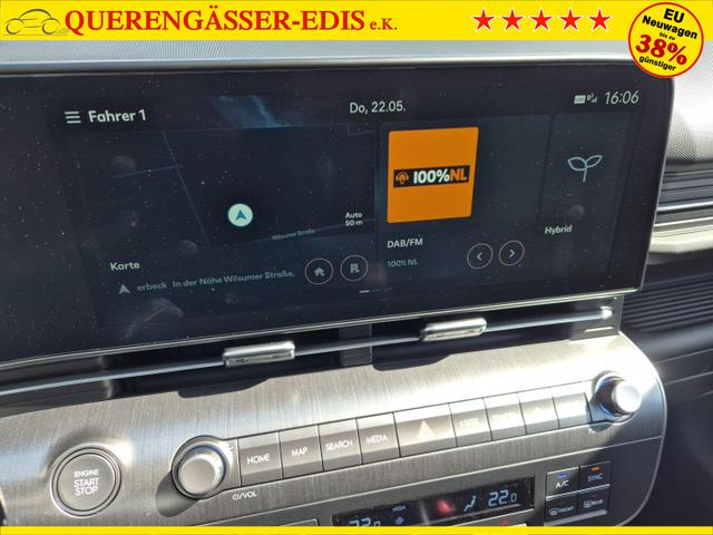 Hyundai KONA Select 1.6 GDI 129PS Hybrid Automatik MY2025 Voll-LED Klimaautomatik Navi Rückf.Kamera PDC v+h 12,3"-Touchscreen DAB+ Apple CarPlay Android Auto Tempomat 16-LM 