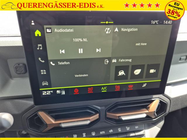 Dacia Duster Extreme 4x4 130PS 1.2 TCe Frontscheibe beheizb. 4x Kamera Lenkradheizung Sitzheizung Klimaautomatik Teil-Leder elektr.Parkbremse Bluetooth Apple Carplay Android Auto PDC v+h 2xKeyless 17-LM Ganzj.Reifen 