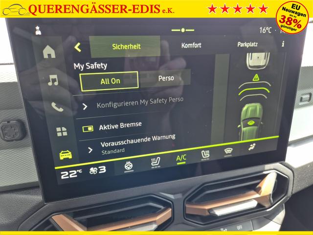 Dacia Duster Extreme 4x4 130PS 1.2 TCe Frontscheibe beheizb. 4x Kamera Lenkradheizung Sitzheizung Klimaautomatik Teil-Leder elektr.Parkbremse Bluetooth Apple Carplay Android Auto PDC v+h 2xKeyless 17-LM Ganzj.Reifen 