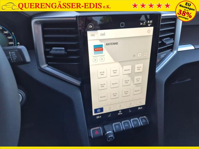 Volkswagen Amarok Style DoKa 3.0 TDI 240PS 4x4 Automatik Laderaumabdeckung Navi Lenkradheizung Frontscheibe beheizb. Sitzheizung AHK Rückf.Kamera ACC Klimaautomatik PDC v+h Apple Carplay Android Auto 2xKeyless 18"LM 