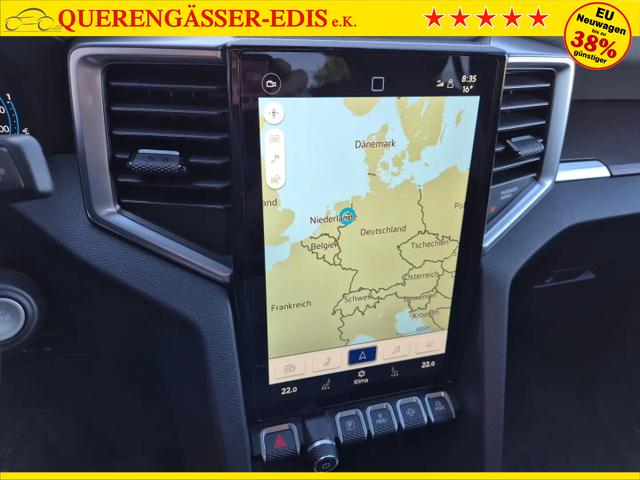 Volkswagen Amarok Style DoKa 3.0 TDI 240PS 4x4 Automatik Laderaumabdeckung Navi Lenkradheizung Frontscheibe beheizb. Sitzheizung AHK Rückf.Kamera ACC Klimaautomatik PDC v+h Apple Carplay Android Auto 2xKeyless 18"LM 