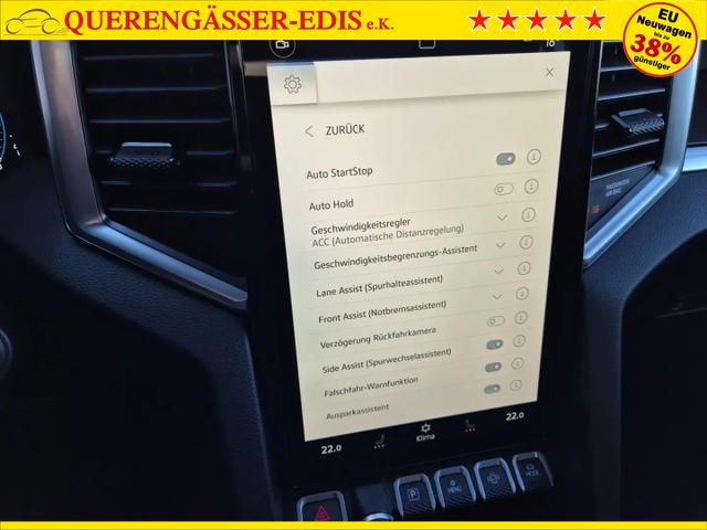 Volkswagen Amarok Style DoKa 3.0 TDI 240PS 4x4 Automatik Laderaumabdeckung Navi Lenkradheizung Frontscheibe beheizb. Sitzheizung AHK Rückf.Kamera ACC Klimaautomatik PDC v+h Apple Carplay Android Auto 2xKeyless 18"LM 