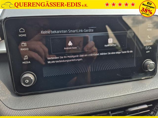 Skoda Fabia 1.0 TSI 115PS Selection 5-türig Sitzheizung Parksensoren Multifunktionslenkrad Klima Skoda-Radio Bluetooth Touchscreen Tempomat Nebelsch. wireless Apple CarPlay + Android Auto 