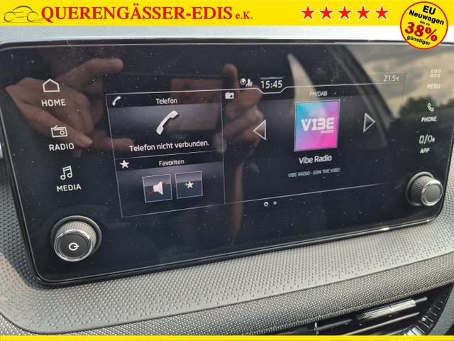 Skoda Fabia 1.0 TSI 115PS Selection 5-türig Sitzheizung Parksensoren Multifunktionslenkrad Klima Skoda-Radio Bluetooth Touchscreen Tempomat Nebelsch. wireless Apple CarPlay + Android Auto 