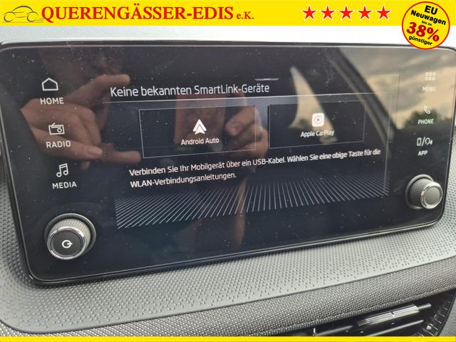 Skoda Fabia 1.0 TSI 115PS Selection 5-türig Sitzheizung Parksensoren Multifunktionslenkrad Klima Skoda-Radio Bluetooth Touchscreen Tempomat Nebelsch. wireless Apple CarPlay + Android Auto 