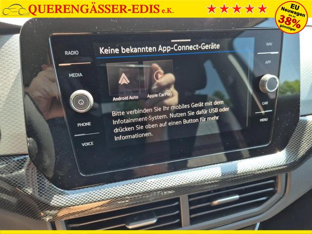 Volkswagen T-Cross 1.0 TSI 116PS DSG Life LED-Matrix-Scheinwerfer Klimaautomatik Sitzheizung PDC Rückf.Kamera 17-LM abged.Scheiben 2xKeyless DAB+ Bluetooth Touchscreen Apple CarPlay Android Auto 
