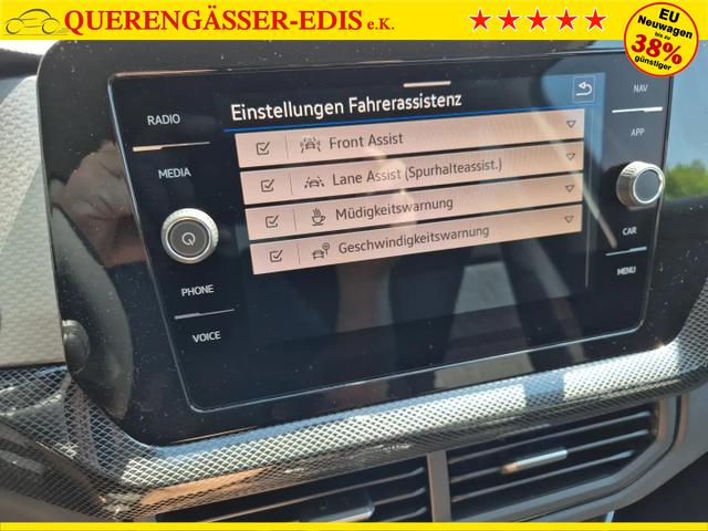 Volkswagen T-Cross 1.0 TSI 116PS DSG Life LED-Matrix-Scheinwerfer Klimaautomatik Sitzheizung PDC Rückf.Kamera 17-LM abged.Scheiben 2xKeyless DAB+ Bluetooth Touchscreen Apple CarPlay Android Auto 