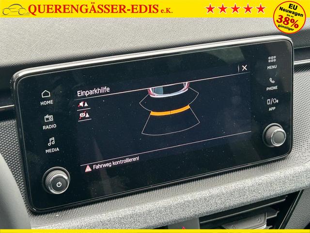 Skoda Kamiq 1.0 TSI 115PS DSG Selection Matrix-LED Sitzheizung Garantieverlängerung Klimaautomatik Parksensoren Skoda-Radio drahtlos Apple CarPlay + Android Auto Digital Cockpit Tempomat abg.Scheiben 