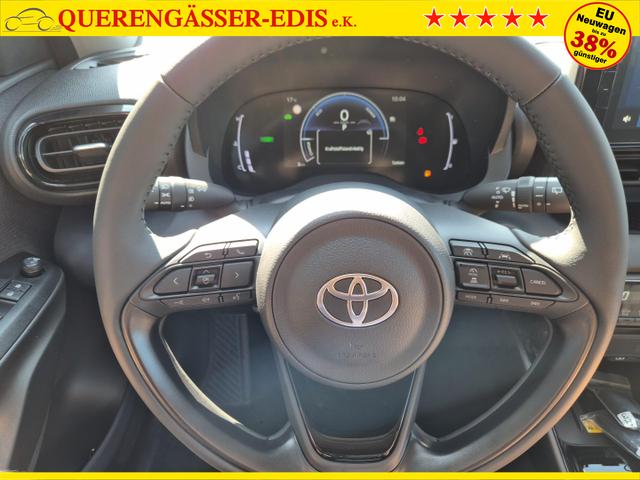 Toyota Yaris 1.5VVT-iE 116PS Automatik Teamplayer Klimaautomatik Sitzheizung Lenkradheizung Rückf.Kamera 16-LM abged.Scheiben 2xKeyless DAB+ Bluetooth Touchscreen Apple CarPlay Android Auto ACC 
