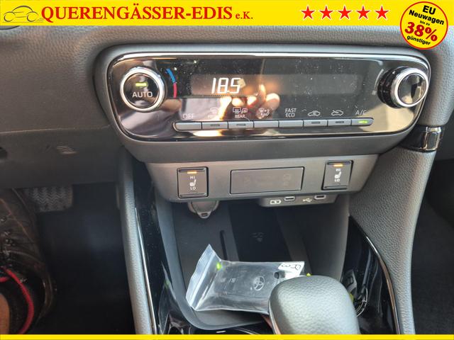 Toyota Yaris 1.5VVT-iE 116PS Automatik Teamplayer Klimaautomatik Sitzheizung Lenkradheizung Rückf.Kamera 16-LM abged.Scheiben 2xKeyless DAB+ Bluetooth Touchscreen Apple CarPlay Android Auto ACC 