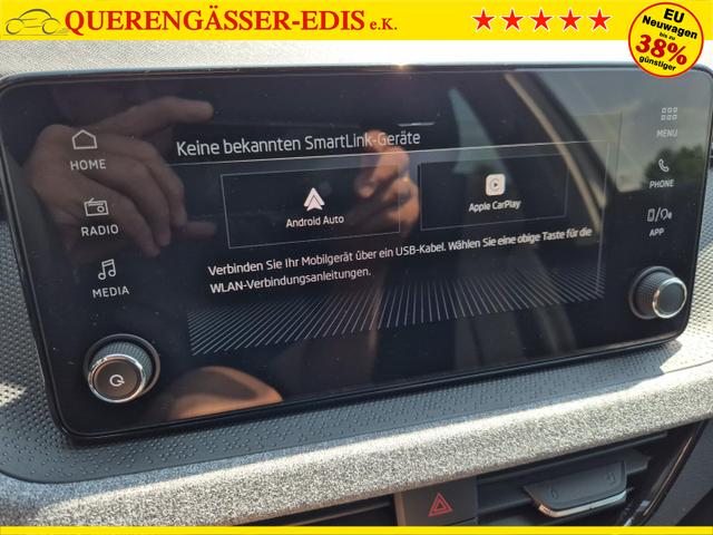 Skoda Kamiq 1.0 TSI 115PS DSG Selection Matrix-LED Sitzheizung Garantieverlängerung Klimaautomatik Parksensoren Skoda-Radio drahtlos Apple CarPlay + Android Auto Digital Cockpit Tempomat abg.Scheiben 
