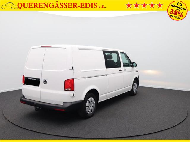 Volkswagen Transporter 6.1 Kastenwagen DoKa L2 2.0 TDi 110PS 5-Sitzer AHK Klima PDC DAB Apple CarPlay Android Auto Bluetooth Touchscreen Ganzjahresreifen 