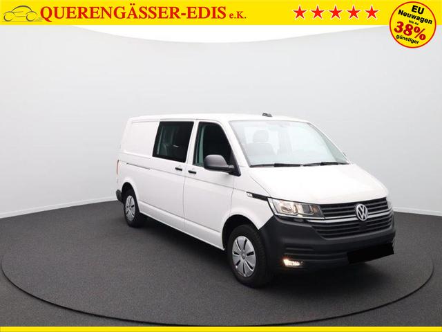 Volkswagen Transporter 6.1 Kastenwagen DoKa L2 2.0 TDi 110PS 5-Sitzer AHK Klima PDC DAB Apple CarPlay Android Auto Bluetooth Touchscreen Ganzjahresreifen 