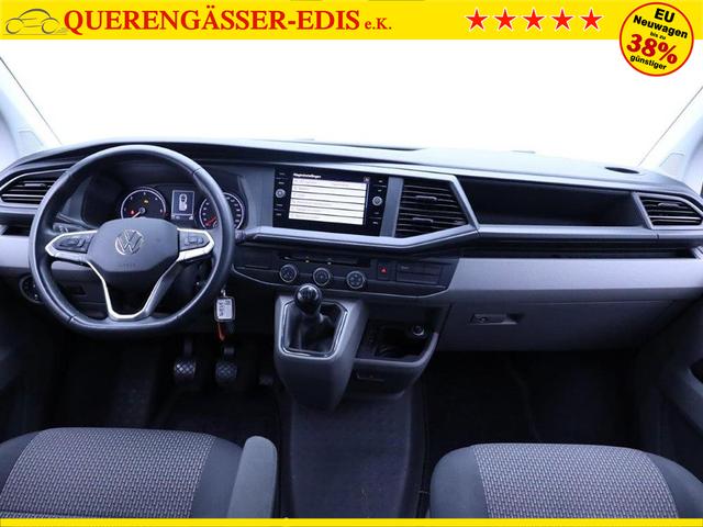 Volkswagen Transporter 6.1 Kastenwagen DoKa L2 2.0 TDi 110PS 5-Sitzer AHK Klima PDC DAB Apple CarPlay Android Auto Bluetooth Touchscreen Ganzjahresreifen 