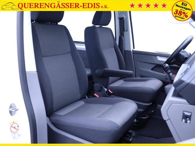 Volkswagen Transporter 6.1 Kastenwagen DoKa L2 2.0 TDi 110PS 5-Sitzer AHK Klima PDC DAB Apple CarPlay Android Auto Bluetooth Touchscreen Ganzjahresreifen 
