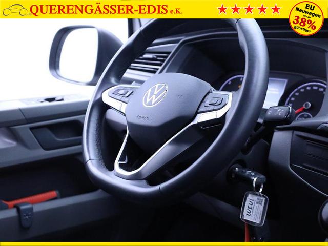 Volkswagen Transporter 6.1 Kastenwagen DoKa L2 2.0 TDi 110PS 5-Sitzer AHK Klima PDC DAB Apple CarPlay Android Auto Bluetooth Touchscreen Ganzjahresreifen 