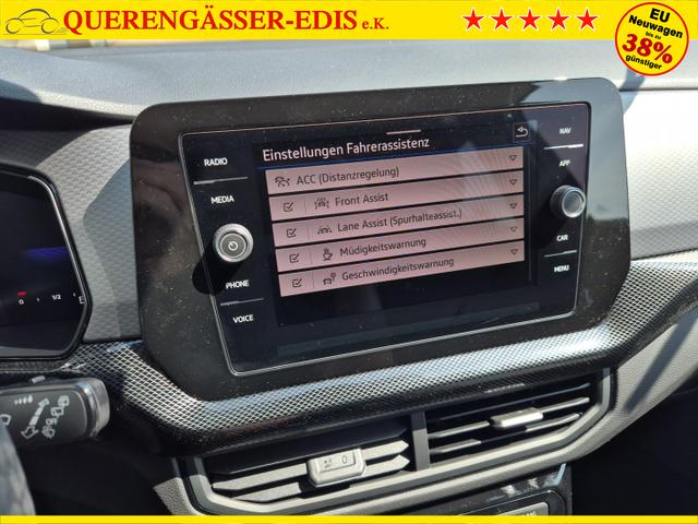 Volkswagen T-Cross 1.0 TSI 116PS DSG Life LED-Matrix-Scheinwerfer Klimaautomatik Sitzheizung PDC Rückf.Kamera 17-LM abged.Scheiben 2xKeyless DAB+ Bluetooth Touchscreen Apple CarPlay Android Auto 