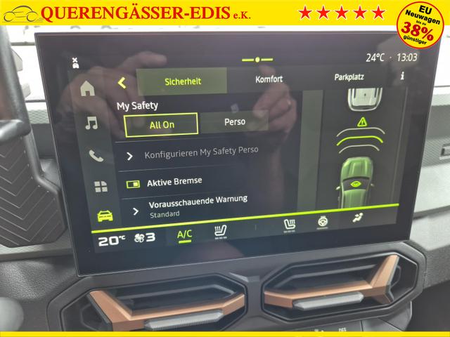 Dacia Duster Extreme 4x4 130PS 1.2 TCe 4x Kamera Lenkradheizung Sitzheizung Klimaautomatik Teil-Leder elektr.Parkbremse Bluetooth Apple Carplay Android Auto PDC v+h 2xKeyless 18-LM Ganzj.Reifen 