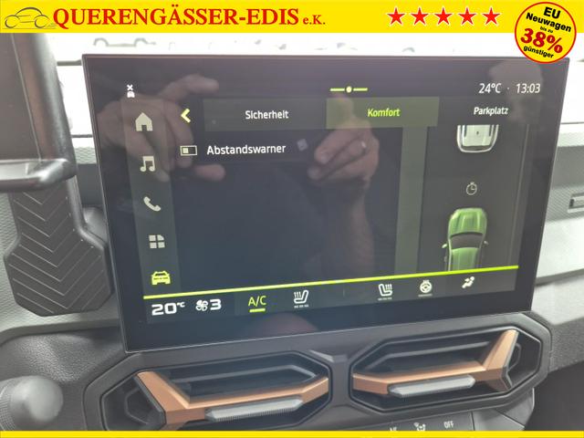 Dacia Duster Extreme 4x4 130PS 1.2 TCe 4x Kamera Lenkradheizung Sitzheizung Klimaautomatik Teil-Leder elektr.Parkbremse Bluetooth Apple Carplay Android Auto PDC v+h 2xKeyless 18-LM Ganzj.Reifen 