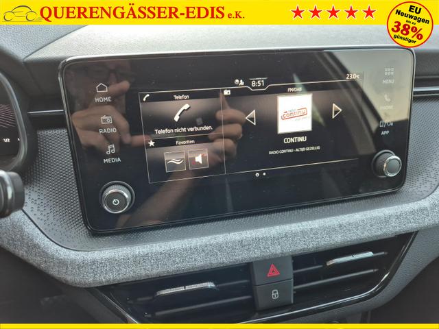 Skoda Kamiq 1.0 TSI 115PS DSG Selection Matrix-LED Sitzheizung Garantieverlängerung Klimaautomatik Parksensoren Skoda-Radio drahtlos Apple CarPlay + Android Auto Digital Cockpit Tempomat abg.Scheiben 