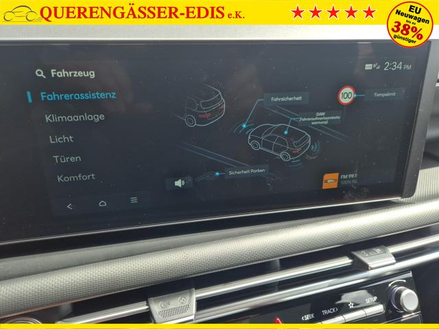 Hyundai TUCSON 1.6 T-GDI 160PS Sitzheizung Lenkradheizung Klimaautomatik Navi 12,3"-Touchscreen DAB+ wireless Apple CarPlay + Android Auto PDC v+h Rückf.Kamera 2xKeyless 17-LM 