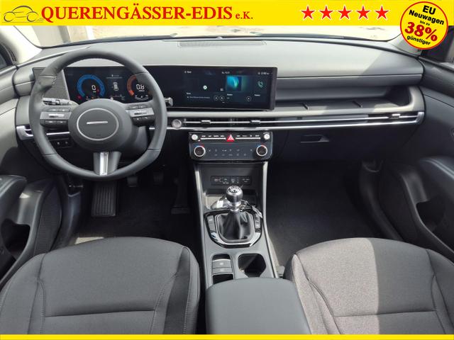 Hyundai TUCSON 1.6 T-GDI 160PS Sitzheizung Lenkradheizung Klimaautomatik Navi 12,3"-Touchscreen DAB+ wireless Apple CarPlay + Android Auto PDC v+h Rückf.Kamera 2xKeyless 17-LM 