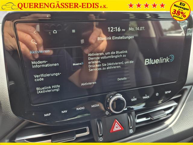 Hyundai i30 Kombi 1.0 T-GDI 100PS Automatik AbstandsTempomat Toter-Winkel-Assistent Sitzheizung Lenkradheizung Klimaautomatik Navi 10,25"-Touchscreen DAB+ wireless Apple CarPlay + Android Auto PDC v+h Rückf.Kamera 16-LM 